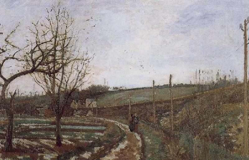 Camille Pissarro winter scene oil painting picture